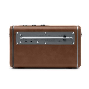 Radio FM Portátil de Estilo Retro, Altavoz Inalámbrico con Icono de Frecuencia Iluminado, Batería Recargable, Salida de 5W, Carcasa de Madera, Pantalla - Product Image 3
