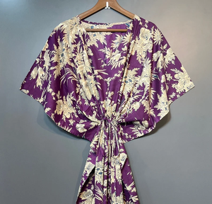 Vestido Kaftan Casual de Verano sin Mangas con Estampado Floral Tropical Digital, de Algodón, para Mujer, Islas del Pacífico Asiático, Disponible - Product Image 2