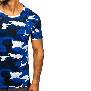 เสื้อยืดลายพรางสำหรับผู้ชาย ขายส่ง ผลิตตามสั่ง ขายดีที่สุด คุณภาพพรีเมียม คอกลม แขนสั้น สีพื้น - Product Image 4