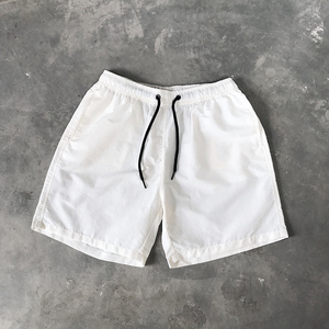 Shorts de jogging noirs pour hommes, shorts décontractés en coton avec cordon de serrage blanc, streetwear pour hommes, vêtements pour hommes, shorts pour hommes - Product Image 4