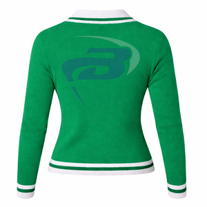 Suéter de punto verde informal para mujer de Iota Phi Lambda Sorority con estampado de letras IPL, suéter con letras en la parte superior, personalizado con cualquier logotipo - Product Image 2