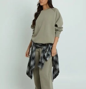 Conjunto de Sudadera y Pantalones Deportivos Casuales de Algodón Suave para Mujer, Proveedor Mayorista de Marca Privada OEM/ODM con Logotipo Personalizado - Product Image 1