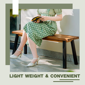 Banc en bois d'extérieur conçu avec une structure en bois massif offrant un siège fiable pour les jardins et les patios - Product Image 6