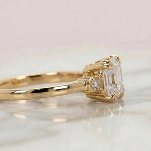 2 carat Women's Rose Gold Asscher Brilliant Cut Diamond <b>Solitaire</b> Engagement <b>Ring</b> Classic Style Natural Diamond Jewelry luxury - Product Image 5