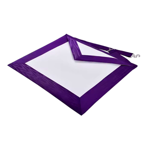 Delantal Masónico Morado Personalizado, Forma Cuadrada, Tejido, Estilo Clásico, Insignia para Prenda - Product Image 6