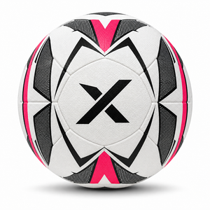 Balón de Fútbol con Superficie Texturizada Personalizada X |   Blanco Azul Dorado |   Logotipo X |   Fabricante OEM ODM |   Diseño Premium |   Calidad Premium | - Product Image 1