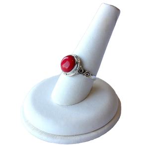 Gran oferta, anillo de piedras preciosas de plata 925 de Coral rojo para mujer, tecnología de Canal Clásico, rompecabezas de fiesta personalizado, regalo de joyería de moda OEM - Product Image 3