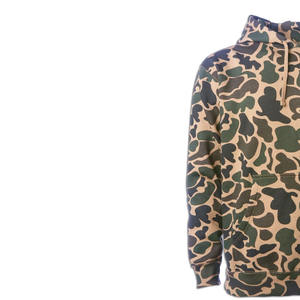 Sweat à capuche camouflage coupe-vent en molleton 100 % coton épais de haute qualité, personnalisable avec logo et étiquettes, unisexe, pour la saison hivernale - Product Image 3