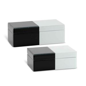 Square Checkerboard MDF/Resin Jewelry Box Minimalist Design <b>Stackable</b> Double Tier Eco-Friendly Multifunctional Bedroom Living - Product Image 4