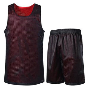 Ensemble de maillots de basket-ball unisexes, en maille noire, sans manches, col rond, respirant, toutes saisons, vêtements de sport pour adultes - Product Image 6
