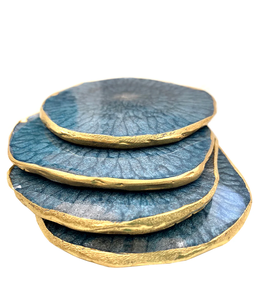 Exclusive Design Resin Coaster Square Crafts <b>Gold</b> <b>Glitter</b> Handmade Indian Product Resin Coaster <b>Top</b> Price - Product Image 5