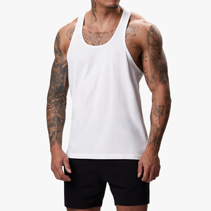 Débardeurs de sport pour hommes en coton avec logo personnalisé, respirants, imprimés, pour l'été, débardeurs de fitness pour hommes - Product Image 1