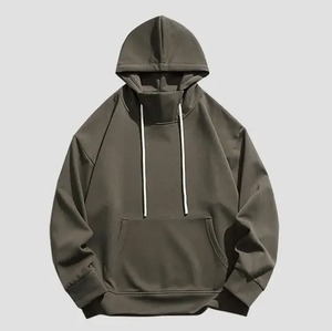เสื้อสเวตเชิ้ตคอกลมทรงโอเวอร์ไซส์สำหรับผู้ชาย สีพื้น เรียบง่าย ระบายอากาศได้ดี ผ้าถักเนื้อกำมะหยี่ 100% ผ้าฝ้าย ทรงหลวม แขนยาว สำหรับฤดูใบไม้ผลิ - Product Image 2