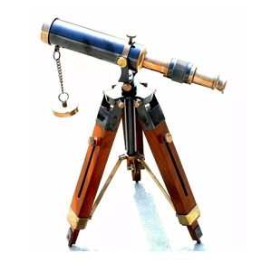 Télescope nautique d'inspiration navigale, objet de collection pour vitrines nautiques, décoration côtière et décors sur le thème de l'océan - Product Image 6