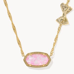 Collar con Colgante de Cristal en Forma de Lazo y Flor, Chapado en Oro de 18K, para Mujer, KS Fashion - Product Image 1