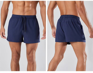 Lightweight 100% Polyester Casual Front <b>Athletic</b> Men's Shorts Breathable Quick Dry Custom Logo OEM ODM Wholesale Drawstring - Product Image 3
