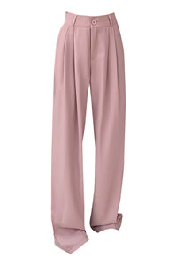 Pantalones de chándal de cintura alta para mujer, a la moda, de color liso, rectos y holgados, pantalones largos informales para mujer, venta al por mayor - Product Image 5