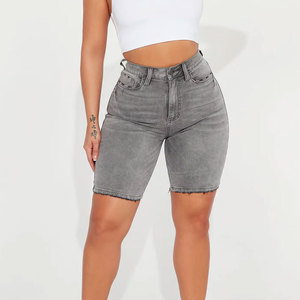 Shorts de Mezclilla para Mujer a Precio de Fábrica, Casuales, de Alta Calidad, Cintura Alta, Personalizados, Rectos, de Verano, Secado Rápido, Impermeables, Lavados - Product Image 1