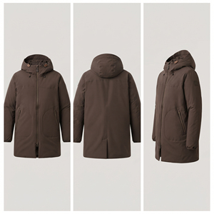 Wholesale <b>Men's</b> Heavyweight <b>Winter</b> Jacket 100% Cotton Polyester <b>Winter</b> Windproof Coat <b>Men's</b> Full Zipper Hooded Bomber Jacket - Product Image 4