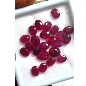 23 piezas de rubíes de Bangkok rellenos de vidrio, 8x6mm 9x7mm, facetados ovalados, 45 ct, lote Iroc Sales, gemas rosas de alta calidad tratadas térmicamente, US$58.5 - Product Image 3