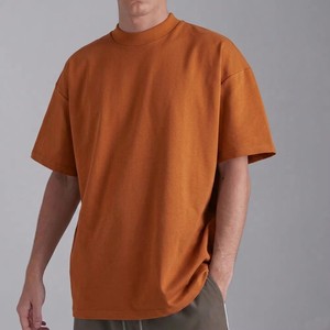 Nuevo Diseño de Camiseta para Hombre, Color Naranja, Tejido de Punto, 100% Algodón, Manga Corta, Cuello Redondo, Estilo Casual, Color Sólido, Corte Holgado, Transpirable y de Secado Rápido - Product Image 5