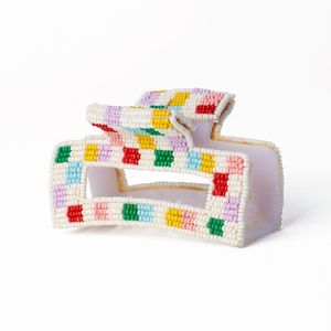 Pinza para el pelo decorativa hecha a mano con cuentas de semillas, accesorio de moda para el cabello, pinza para el pelo con cuentas únicas, estilo elegante con cuentas de semillas - Product Image 4