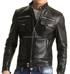 Hombres otoño moda motocicleta 2025 Slim hombres ropa de calle béisbol al aire libre 100% chaqueta de cuero real bombardero Casual nuevo Blazers abrigo - Product Image 5