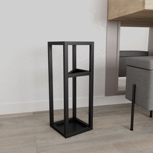 ที่วางร่มโลหะสีดำแบบมินิมอลสำหรับเก็บร่ม ที่วางไม้เท้า และอุปกรณ์กีฬา ผลิตด้วยมือจากอินเดีย - Product Image 2