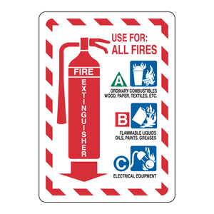 Panneau Brady All-Fire pour les zones d'équipements incendie A, B, C - PVC imprimé UV - Product Image 1