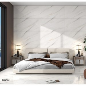 Carrelage en porcelaine brillant de qualité supérieure, grand format, pour murs et sols, 600x1200, architecture moderne, finition décorative - Product Image 1