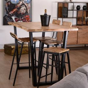 Mesa alta Vandana Urban Structure 190cm Jaffna, estilo moderno, madera maciza y metal - Product Image 3