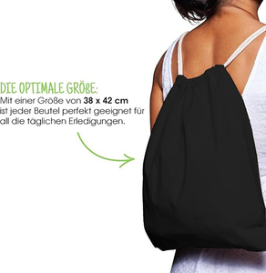Bolsas de Algodón con Cordón, 38x42cm, Bolsa de Lona Lisa para Gimnasio, Mochila para Impresión Personalizada, Bolsa de Estilo de Vida, Bolsa de Compras - Product Image 2