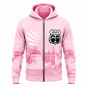 เสื้อฮู้ดดี้ทรงบ็อกซี่แบบครอป ซิปหน้า ผ้าฝ้ายเฟรนช์เทอร์รี่ 100% ล้างสีแบบวินเทจ ทรงโอเวอร์ไซส์ ซิปแบบสั่งทำพิเศษ สไตล์ไฮสตรีท สำหรับผู้ชาย - Product Image 5