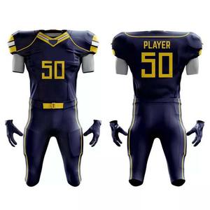 Ensemble d'uniformes de football américain pour hommes, maillot et pantalon respirants, 100% polyester, pour les entraînements, les matchs et les activités sportives - Product Image 6