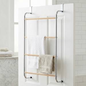 Toallero de puerta de baño de hierro fundido OEM con calentador diseño de grano de madera para muebles de almacenamiento en el hogar y hoteles Shopee EBay Taiwán - Product Image 1