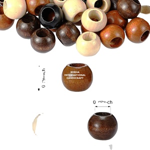 Perles en bois de forme et de couleur personnalisées, perles en bois de forme et de taille personnalisées, produit artisanal indien - Product Image 5