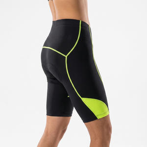 Cuissard de cyclisme pour homme noir avec accents vert lime, rembourrage en gel 5D, Spandex Polyester, doublure VTT - Product Image 3