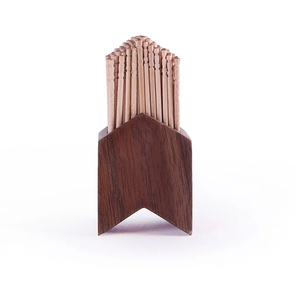 Support à cure-dents en bois sur mesure, portable et anti-poussière, rond, pour accessoires de cuisine d'hôtel (vente en gros) - Product Image 4