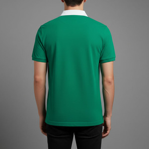 เสื้อโปโลชายคุณภาพสูง ผ้าฝ้าย 100% ปักโลโก้ด้วยความร้อน ผ้าถัก แห้งเร็ว สวมใส่สบาย สไตล์สตรีทแวร์ - Product Image 3