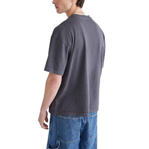 Heavy Cotton Full-Front Unisex Boxy Round-neck Short-Sleeved Men's T-<b>Shirts</b> Casual Stretch Label <b>Patchwork</b> T-<b>shirt</b> for Men - Product Image 5