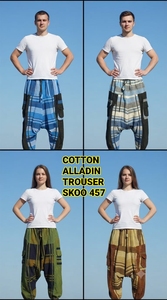 New Trendy Fashionable Bohemian Winter Vintage High Quality Cotton Harem Pants Aladdin Style <b>Women</b> Elastic Waist Washed - Product Image 3