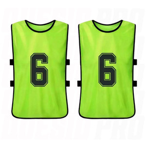 Maillots d'entraînement en mesh pour équipes, vert et orange, pour enfants, avec sac de sport OEM, légers et respirants - Product Image 1