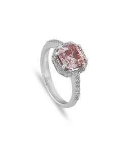 Bague en or 14 carats de qualité supérieure avec moissanite rose taillée, design intemporel et étincelant, disponible à un prix abordable - Product Image 1