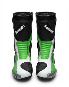 Bottes de moto pour homme, mi-mollet, en cuir véritable, fermeture éclair, résistantes à l'abrasion, toutes saisons - Product Image 2