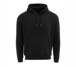 Sudadera con Capucha para Hombre, Color Negro Sólido, Corte Regular, Informal, Tejida, de Manga Larga - Product Image 1