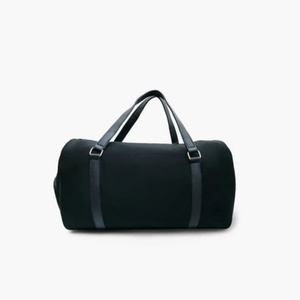 Sac de voyage week-end en cuir de qualité supérieure avec grande capacité de rangement, fermeture éclair, sac de sport décontracté, sac de voyage noir à poignée souple - Product Image 1