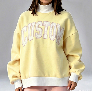 Sudadera Oversize de Cuello Alto para Mujer, Holgada, Casual, Cómoda, de Manga Larga, Relajada, Moderna para el Día a Día - Product Image 1