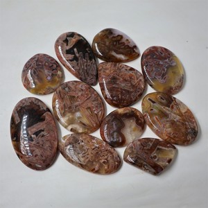 Piedra Preciosa de Ágata Turca Certificada por Terceros de Alta Calidad, Cabujón Suelto de Tamaño Libre, Lote al por Mayor para Fabricación de Joyería Fina - Product Image 1