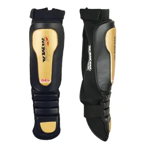 Protège-tibias de kickboxing et MMA en cuir de haute qualité avec impression personnalisée pour la Muay Thai – Vente en gros OEM - Product Image 1