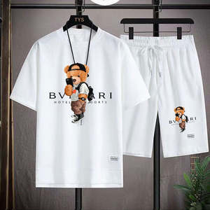 Wholesale Women's Plus Size Casual Quick-drying Summer Two-piece Set Short-sleeved Round-neck T-<b>shirt</b> + Sports Shorts Polyester - Product Image 6